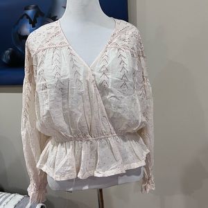 Free People blouse. Size: S. Cream color